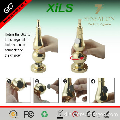Unique gourd shape gold e cigs new product GK7